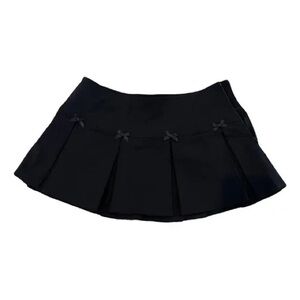 IAMGIA NOIR Mini Black Skirt Bows Pleated XS I.AM.GIA